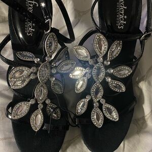 Frederick's of Hollywood Black and Silver Embellished Heels Never worn